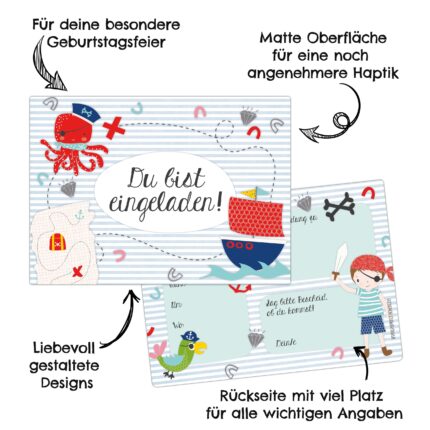 Pirateneinladungen für Kindergeburtstage – Förderung sozialer Interaktion