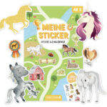Stickerblock Pferde und Einhörner: Kreatives Gestalten und Feinmotorik fördern