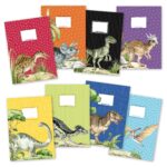 Papier-Heftumschläge A4 Dino-Welt – Kreativer Schutz für Schulhefte