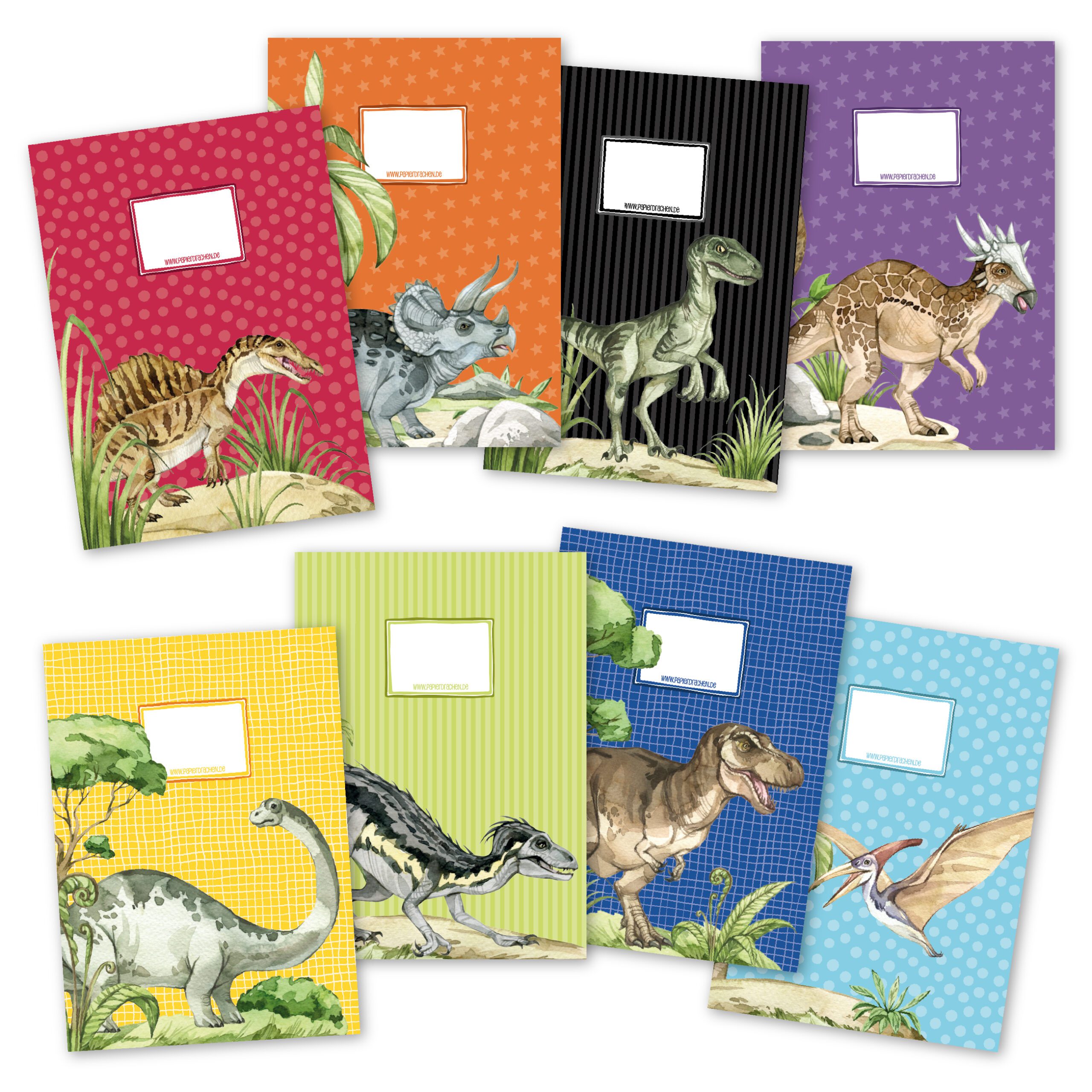 Papier-Heftumschläge A4 Dino-Welt – Kreativer Schutz für Schulhefte