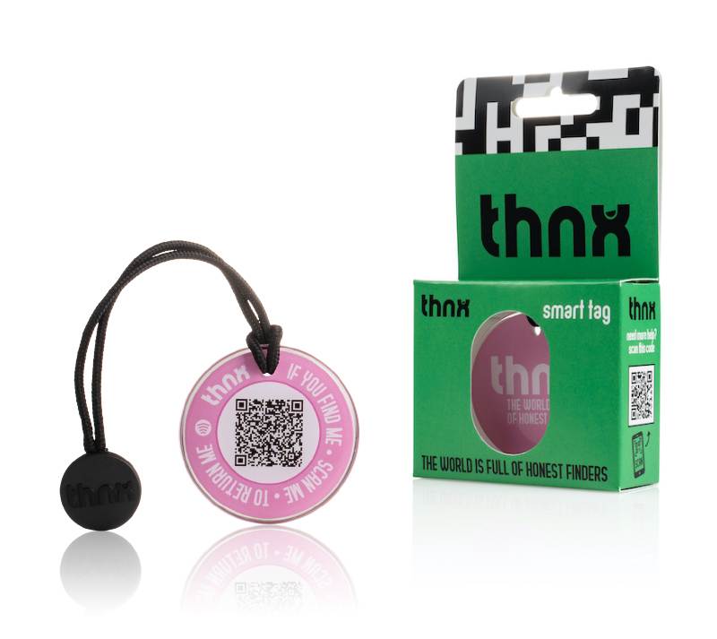 thnx tag L pink – Verlustprävention für persönliche Gegenstände