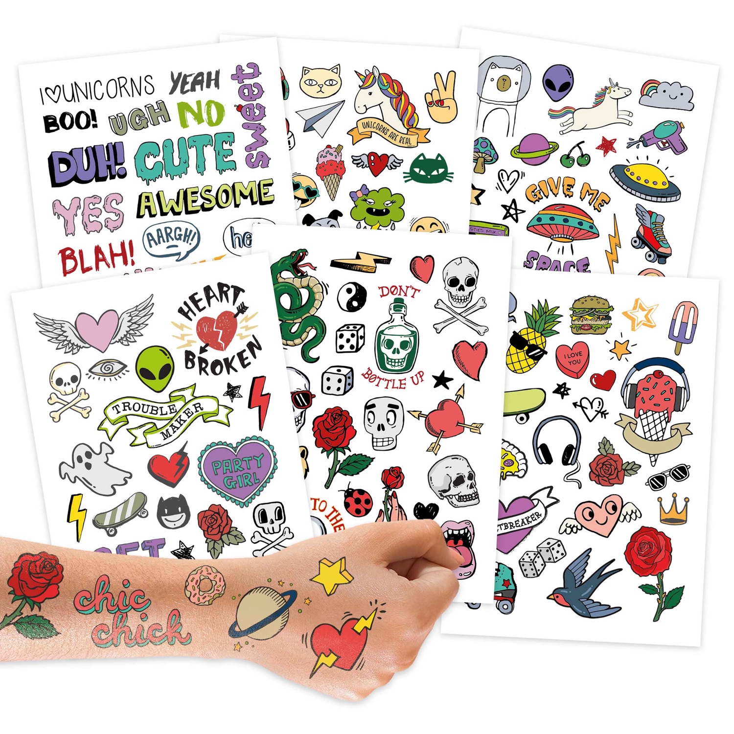 Kindertattoos Scrunch Doodles – Kreativer Ausdruck für Kinder