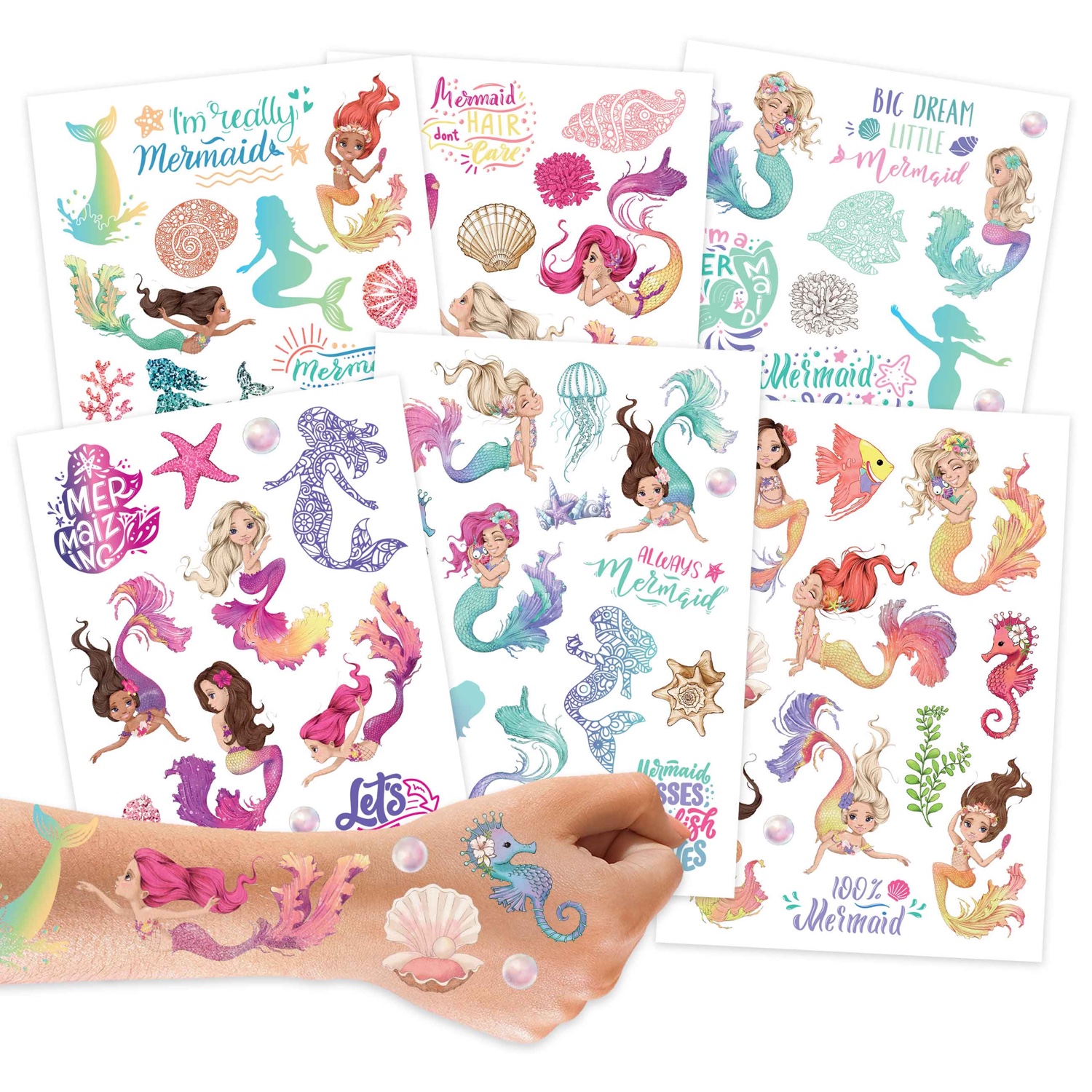 Metallic Tattoos Meerjungfrauen – Kreatives Gestalten und Rollenspiel