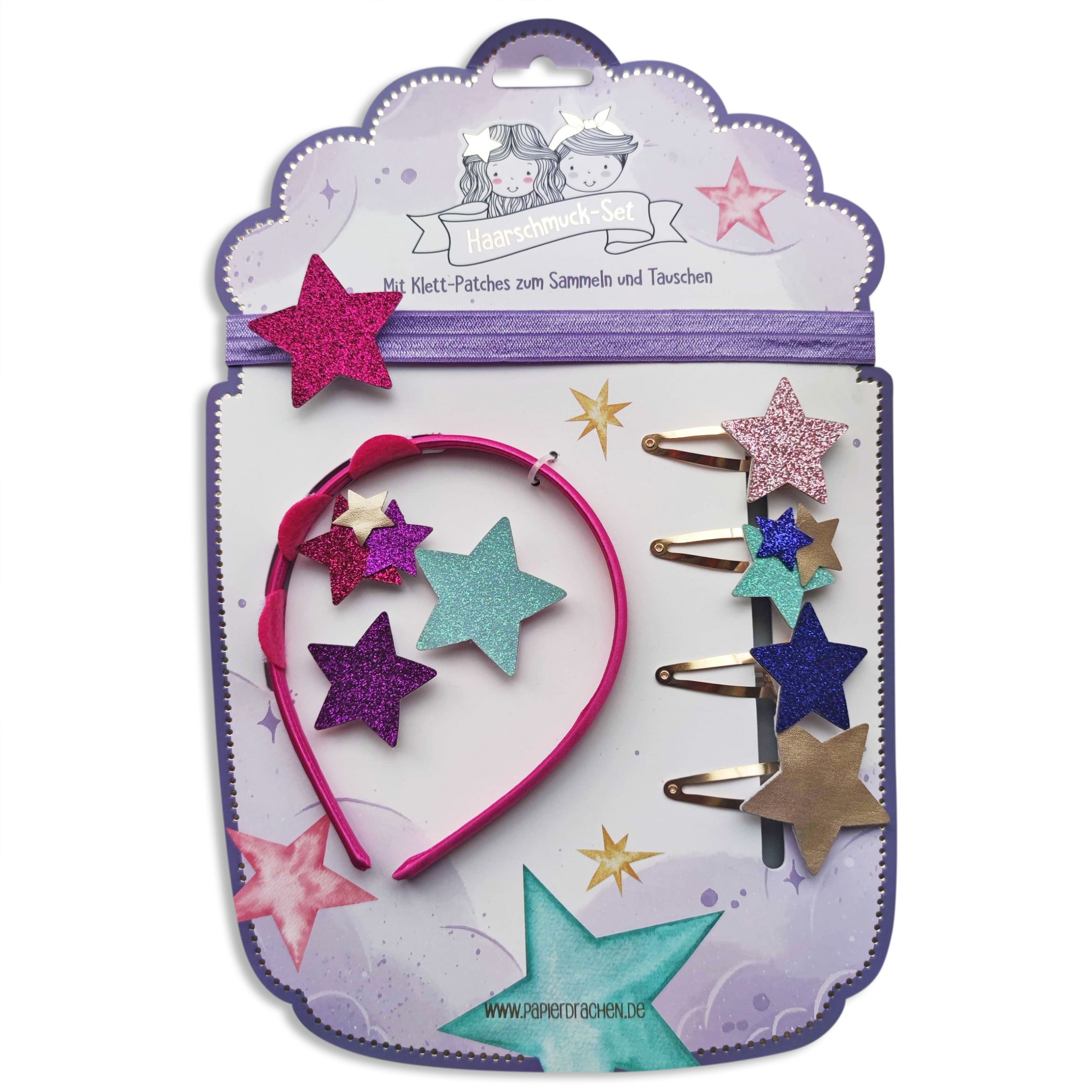 Haarschmuck Set: Kreatives Gestalten mit wechselbaren Patches