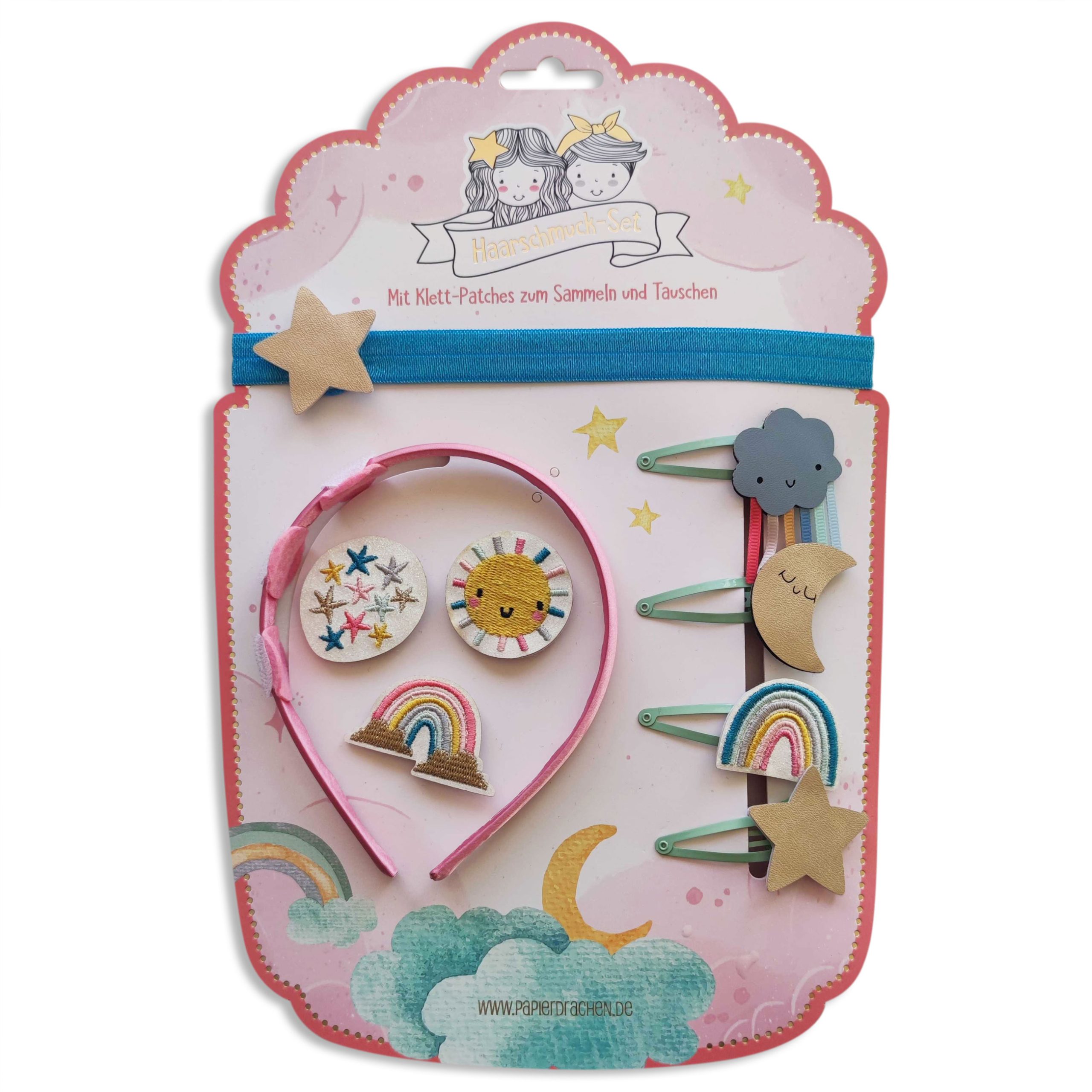 Haarschmuck Set mit variablen Patches – Kreativität und Feinmotorik