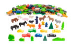 Figuren- und Tierset aus Buche: Vielfältiges Material für Rollenspiel und Bauen