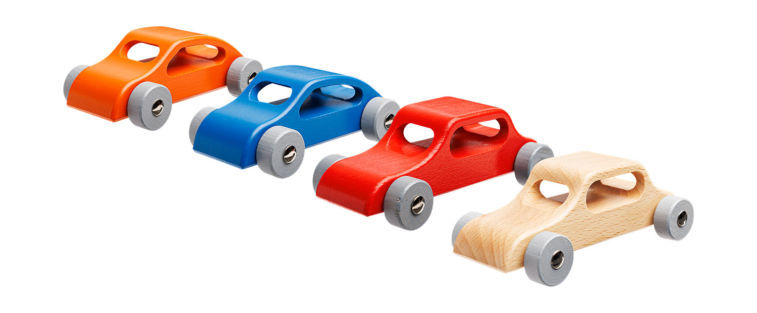 Limousinchen Set: Robuste Holzautos für Krippenkinder