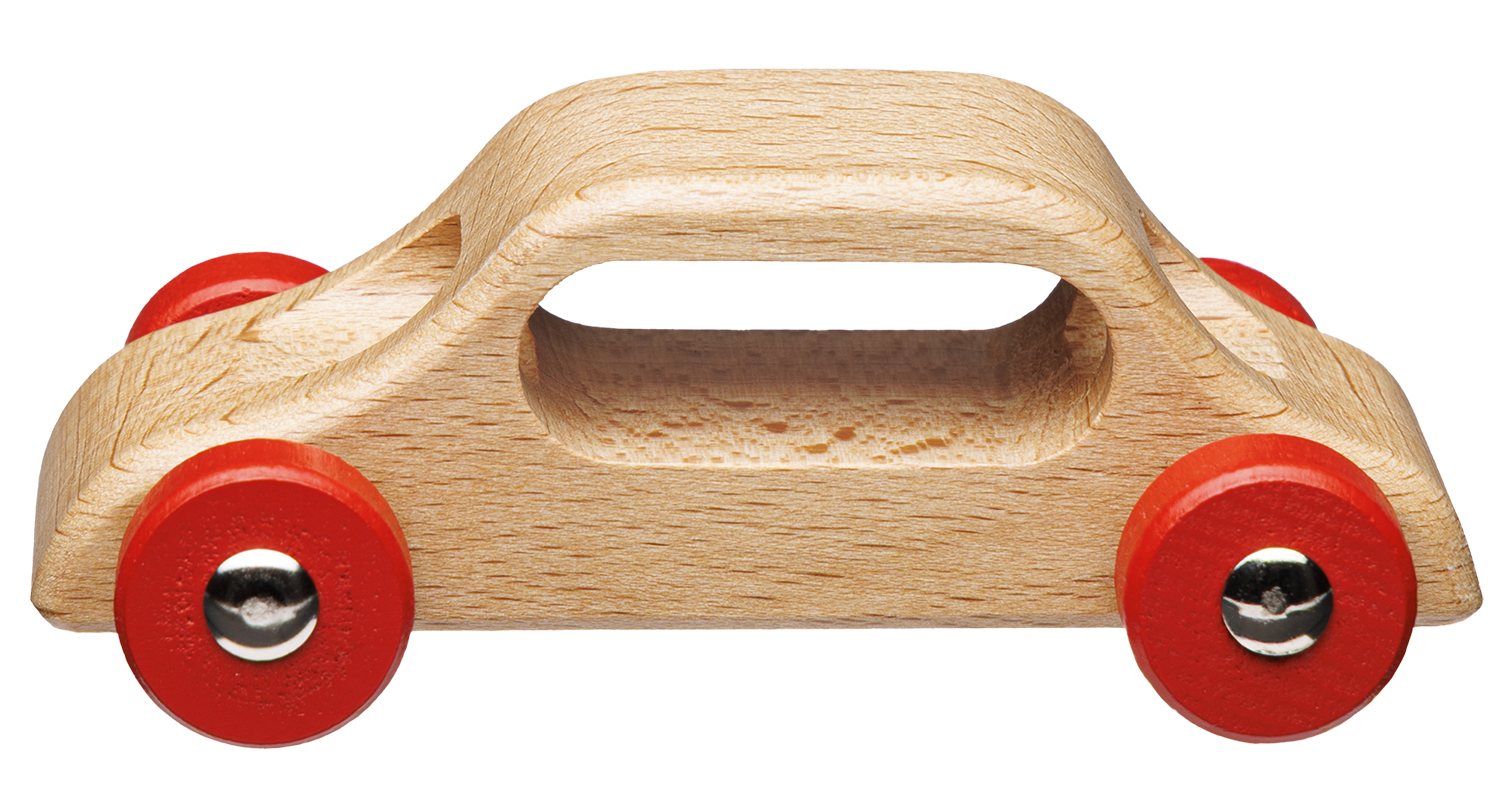 Limousinchen naturlackiert – Robustes Holzauto für Feinmotorik und Rollenspiel