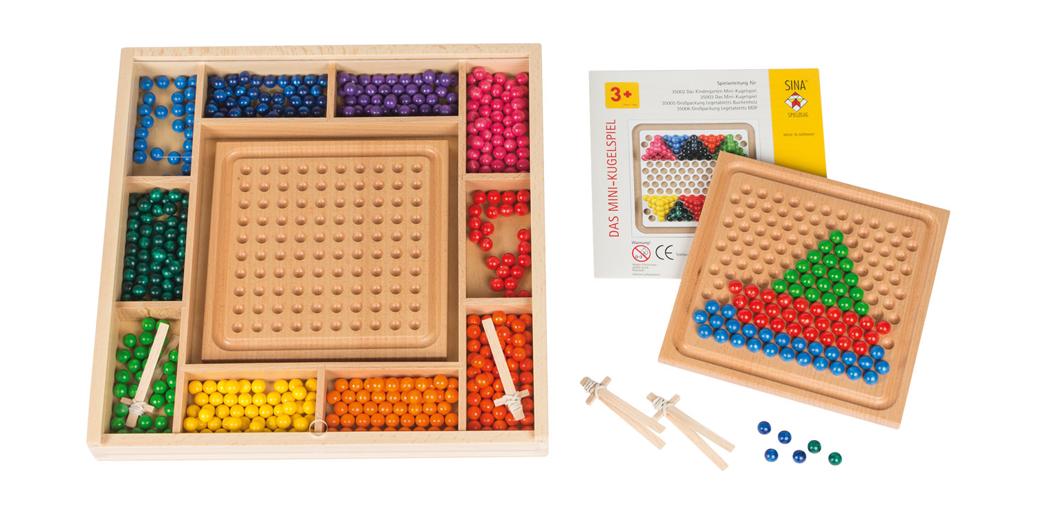Mini-Kugelspiel Set: Feinmotorik und Kreativität mit Farbkugeln