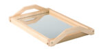 Spiegel-Tablett aus Holz und Acrylglas für kreative Gestaltung