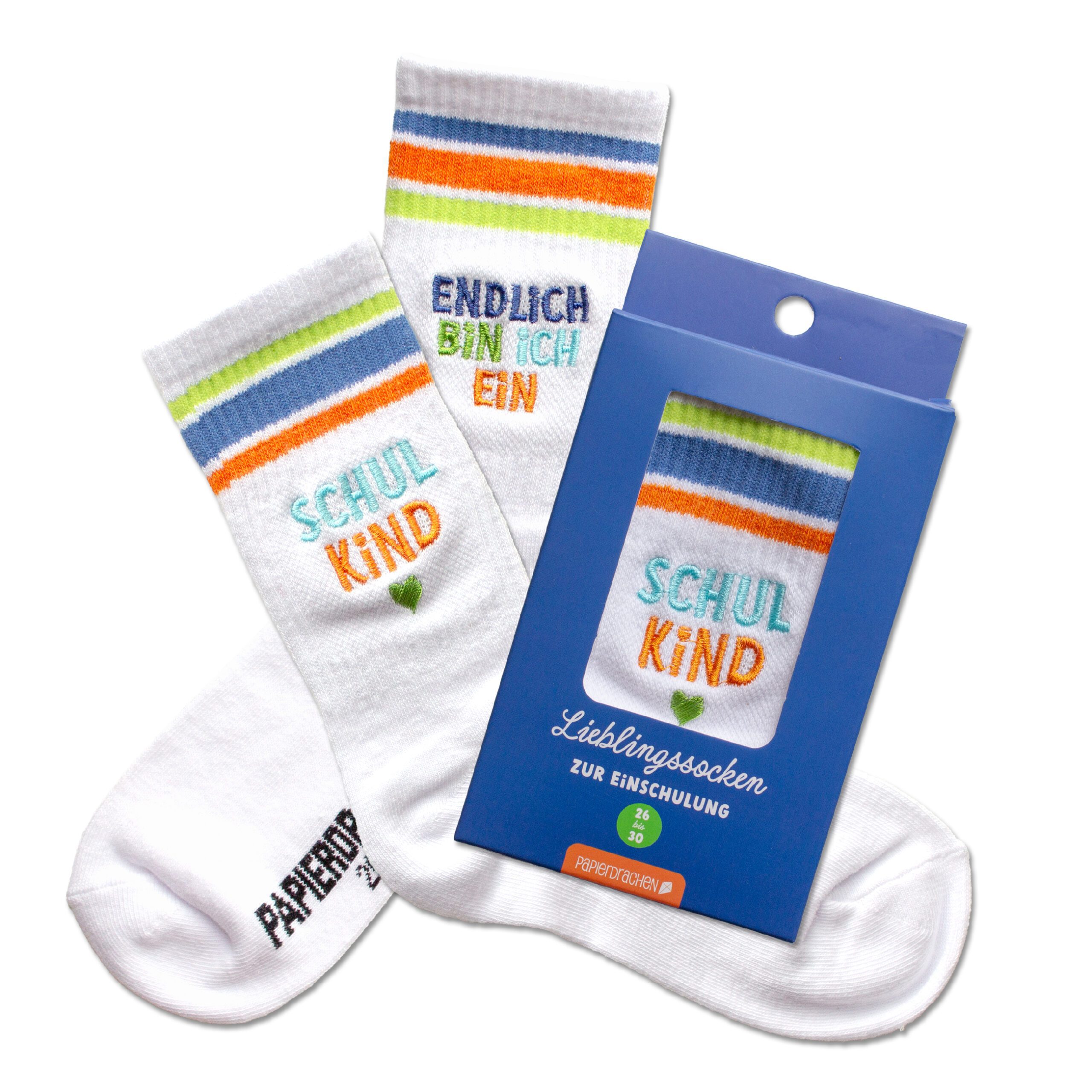 Schulkind Socken Blau – Begleiter für den Übergang in die Schule
