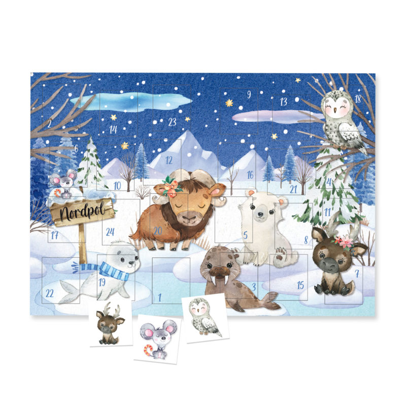 Tattoo Adventskalender Wintertiere – Kreatives Gestalten in der Vorweihnachtszeit