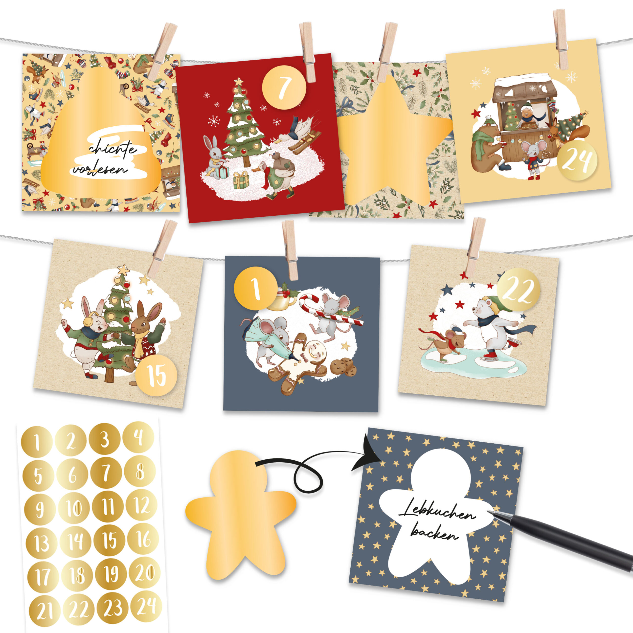 Rubbel-Adventskalender Wintertiere: Kreative Impulse für die Vorweihnachtszeit