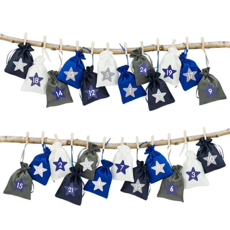 Adventskalender Stoffsäckchen Set für Gestaltung und Rituale