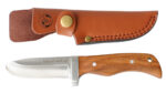Fährtenmesser mit Holzgriff und Lederscheide für Naturerlebnisse