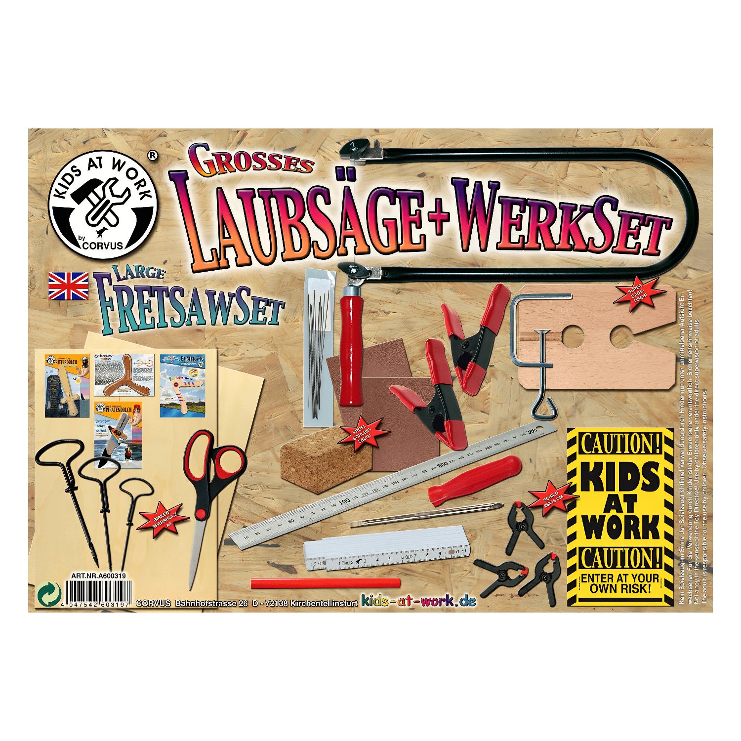 Laubsäge- und Werkset LX02 für kreatives Gestalten und Feinmotorik