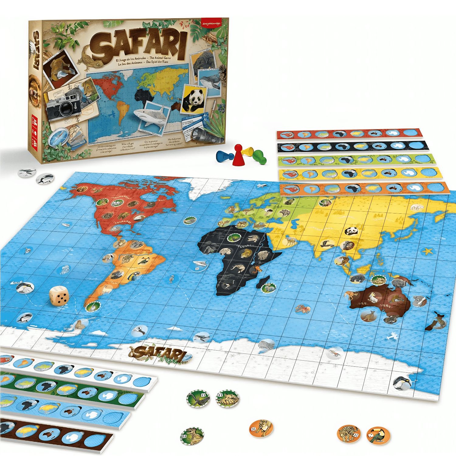 Safari Welttiere: Strategisches Brettspiel für soziales Lernen