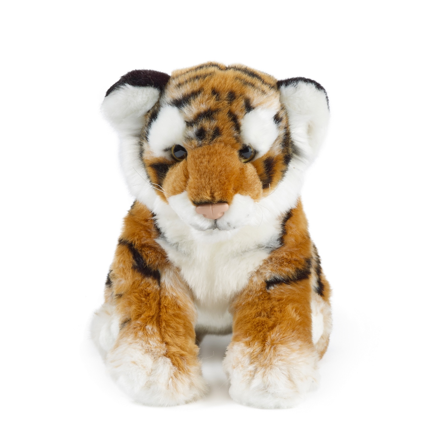 Living Nature Tiger sitzend: Realistisches Kuscheltier für Rollenspiel und Naturerfahrung