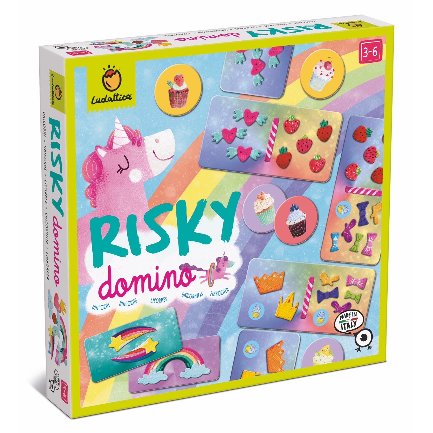Risky Domino Einhörner: Kooperatives Legespiel für soziale und mathematische Kompetenzen