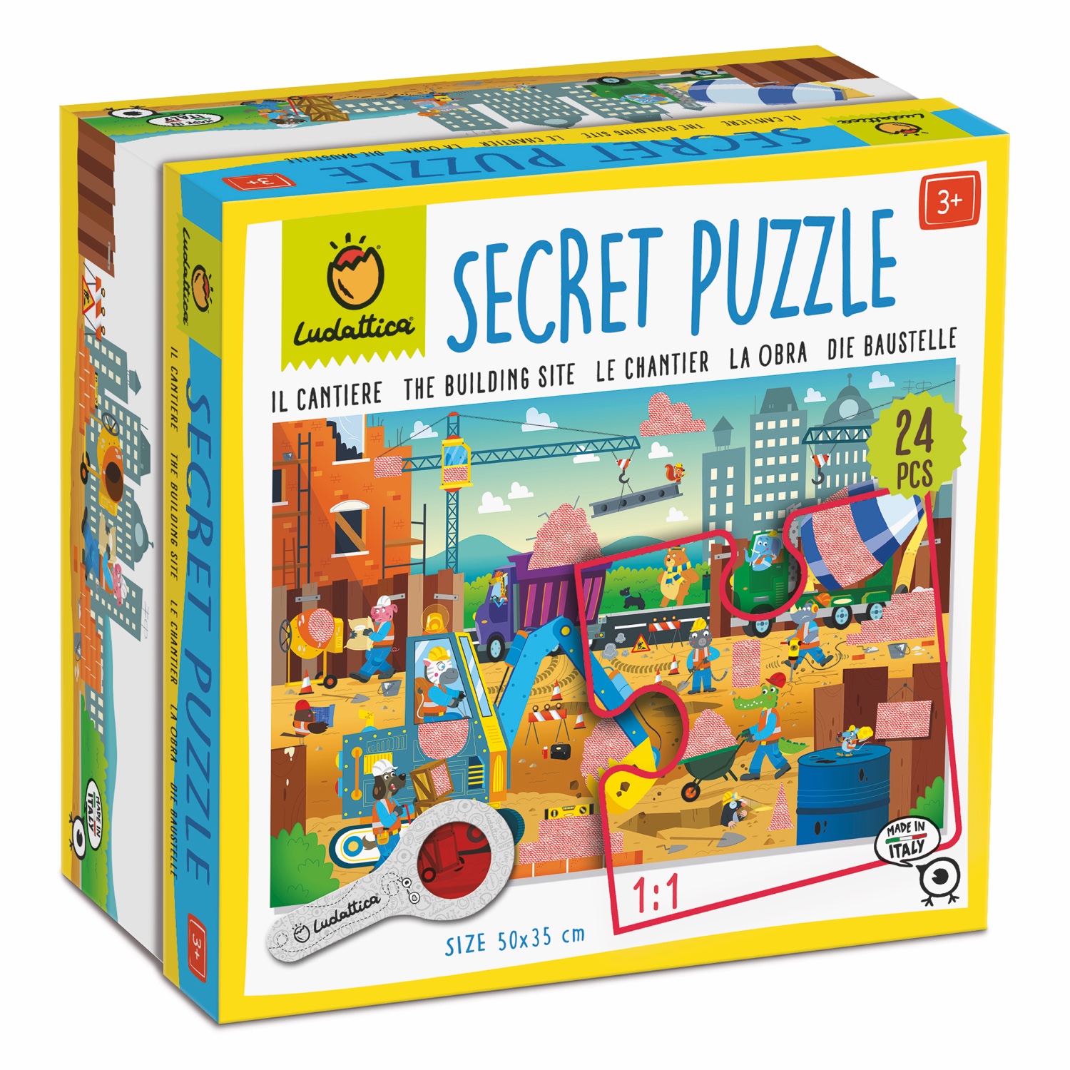 Secret Puzzle Baustelle: Entdecken und Kombinieren mit Decoder