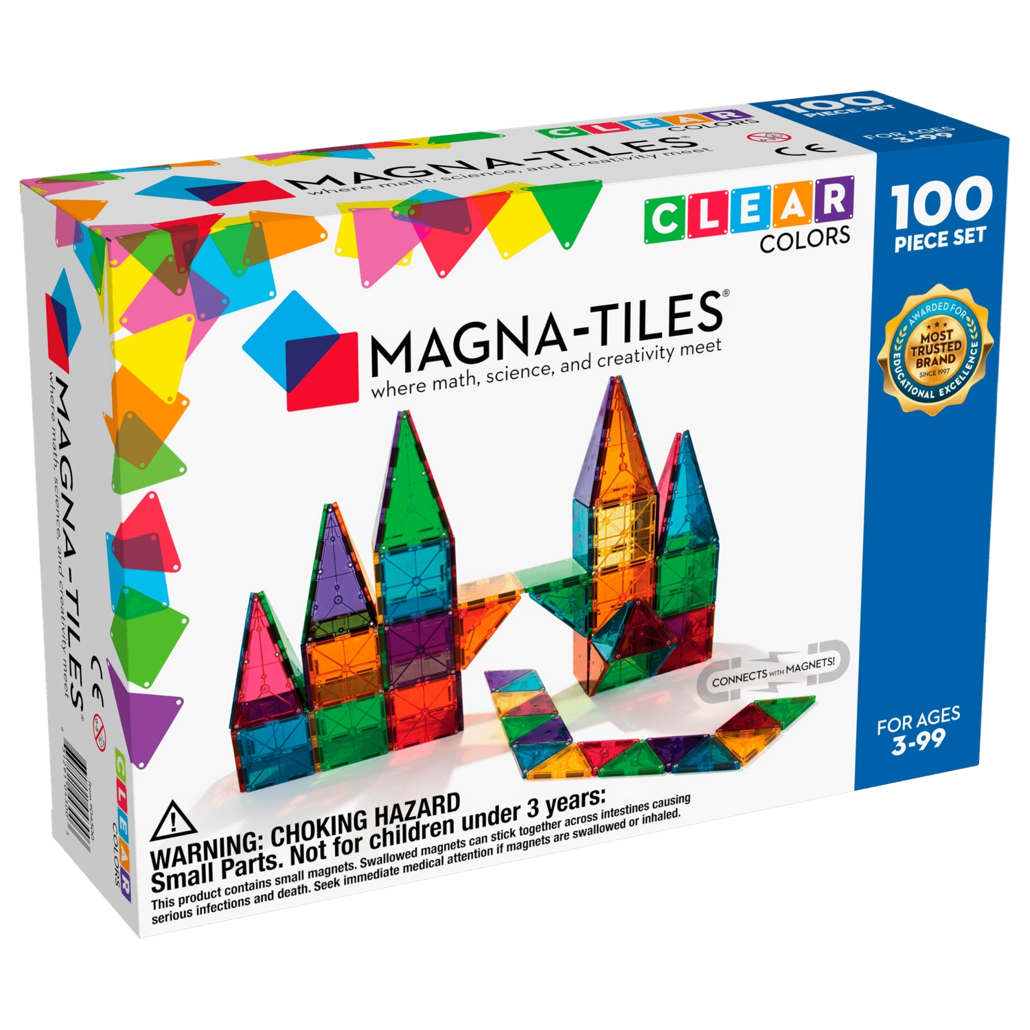 Magna-Tiles® Classic Set (100 Teile) – Magnetisches Konstruktionsspielzeug