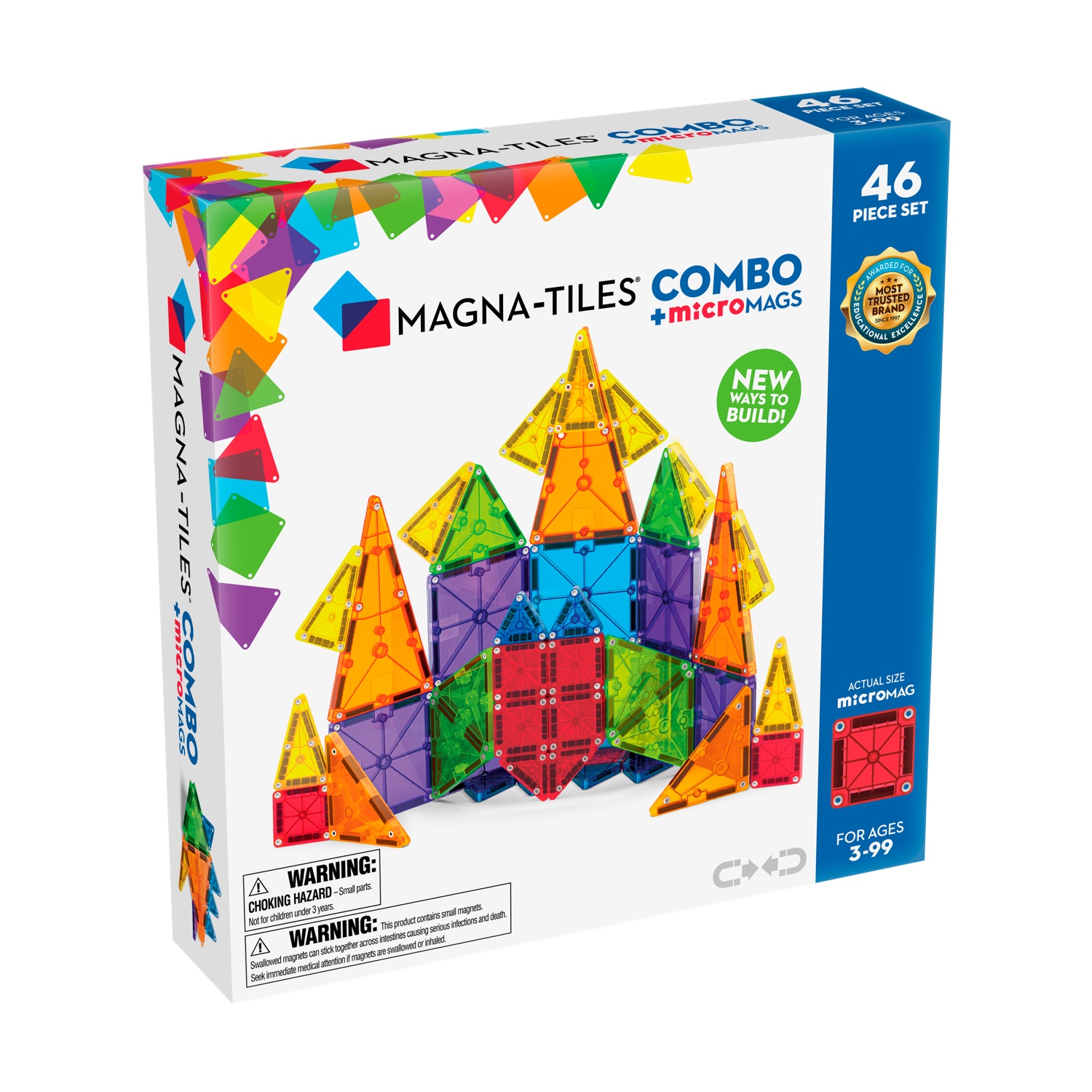 Magna-Tiles® Combo Set: Kreatives Bauen und Konstruieren mit Magnetbausteinen