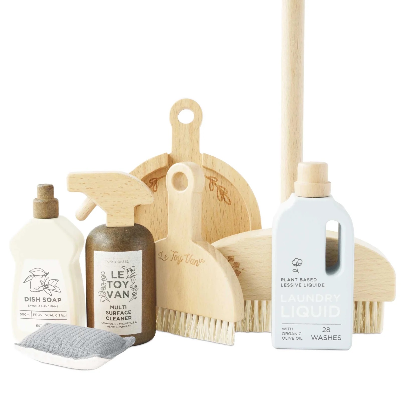 Putz-Set aus Holz für Rollenspiele und Alltagsroutinen