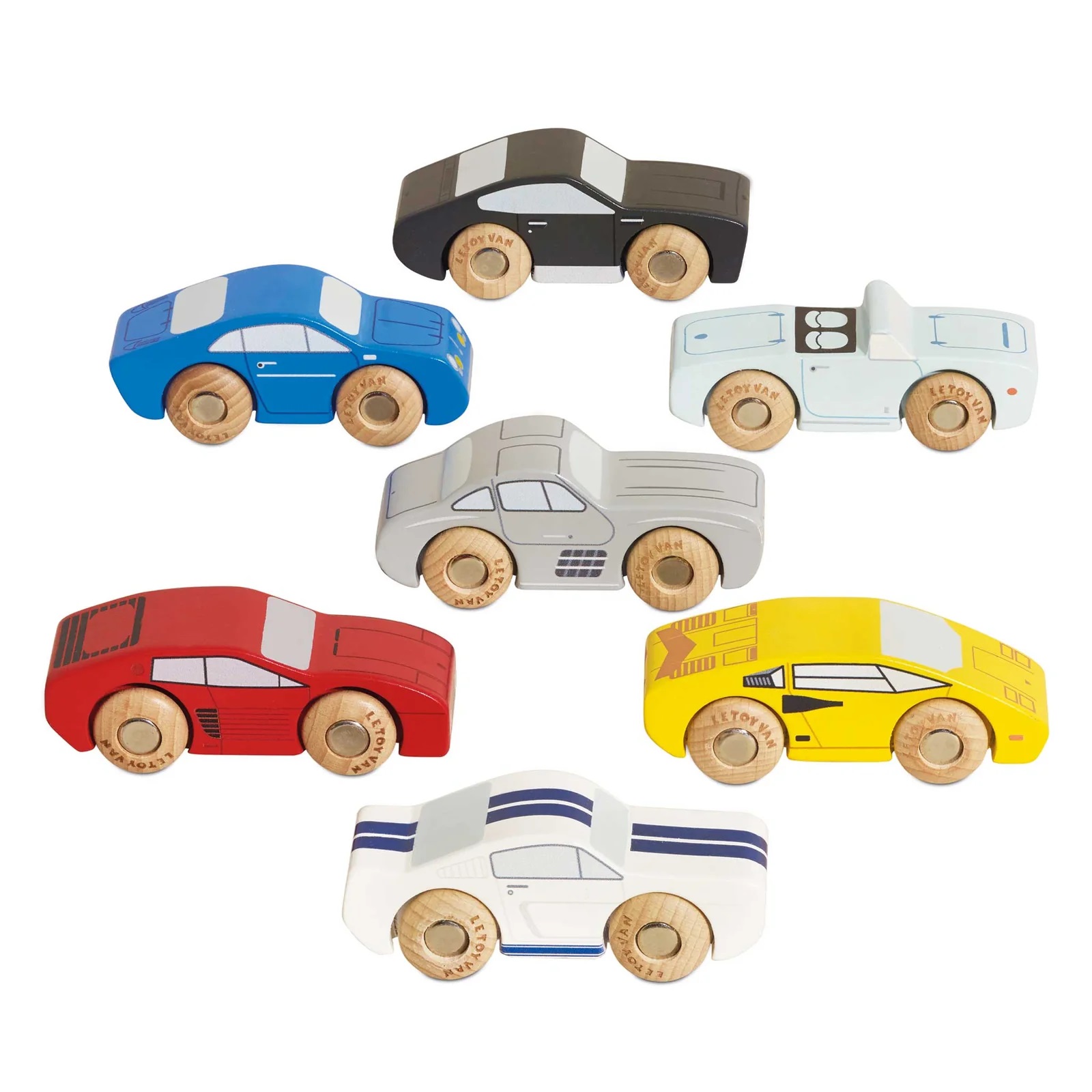 Holz-Sportautos Set: Fördert Motorik und Rollenspiel im Verkehrsbereich