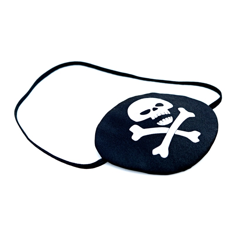 Piraten-Augenklappe Totenkopf für fantasievolles Rollenspiel