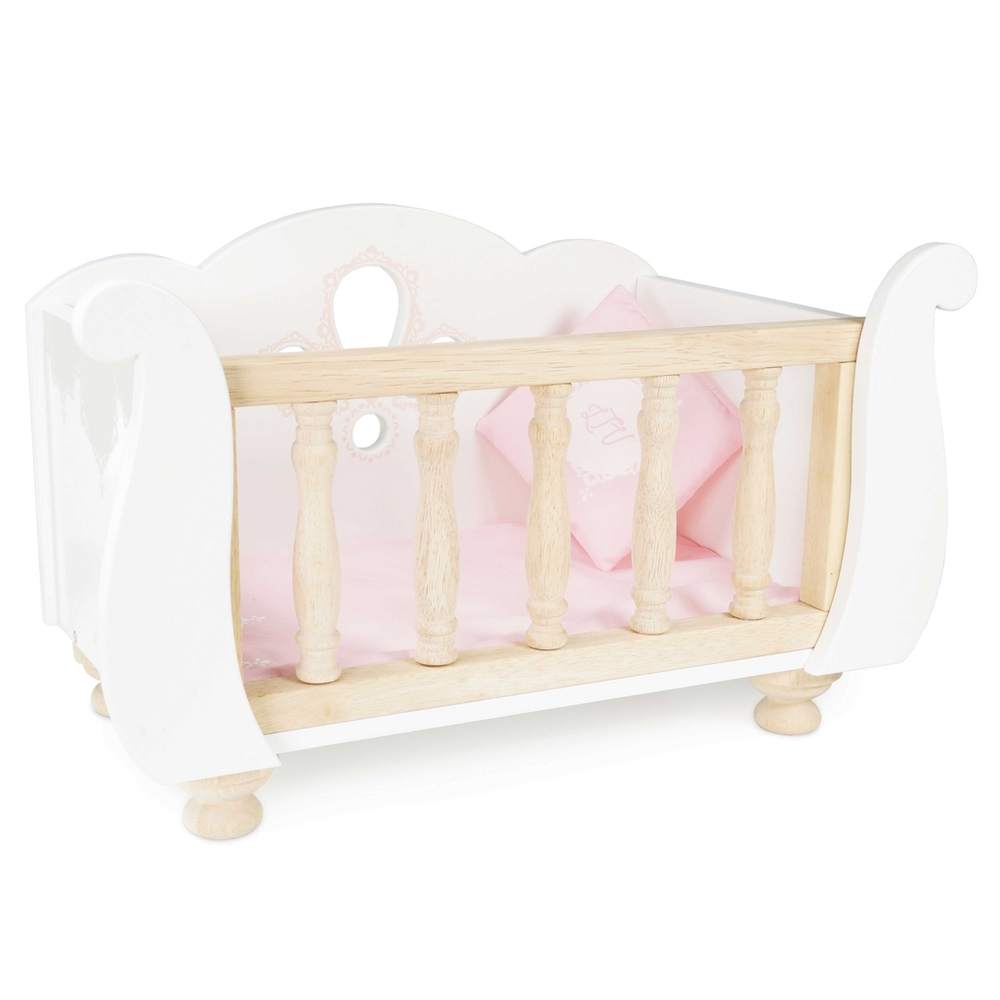 Puppenbett mit Gitterstäben für Rollenspiele im Kita-Alltag