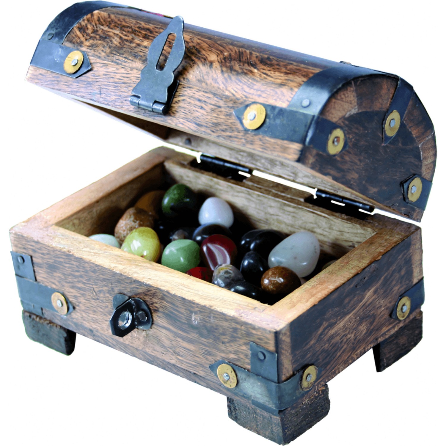 Schatztruhe mit Halbedelsteinen für Rollenspiel und Forschergeist