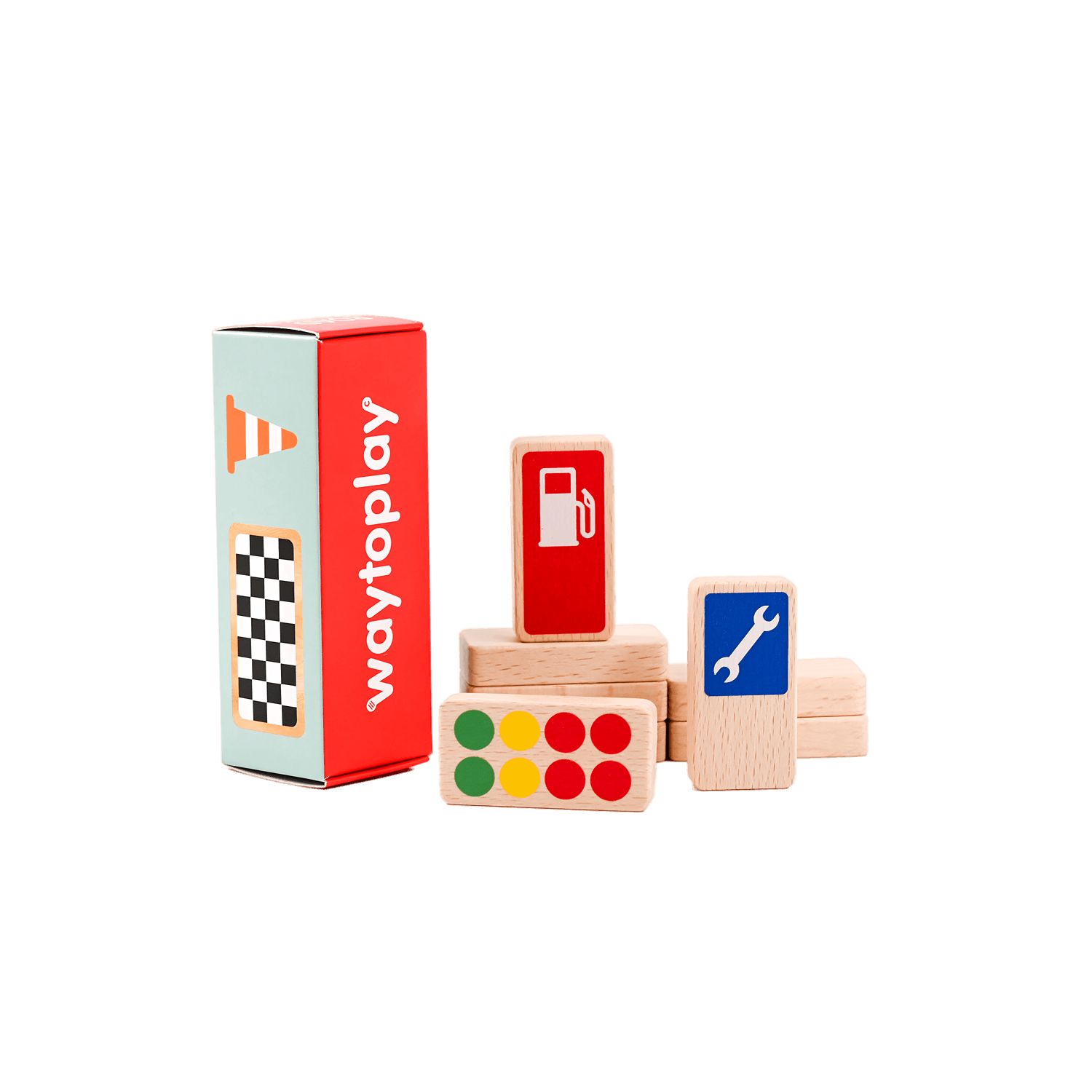 Rennstrecken-Schilder-Set für thematisches Bauen und Rollenspiel