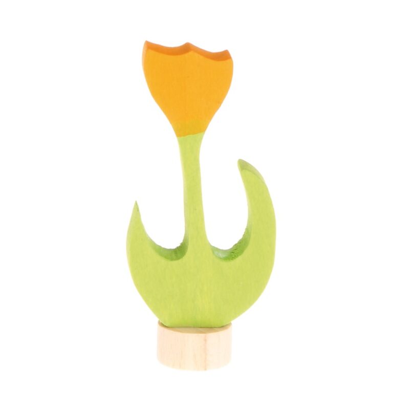 Steckfigur gelbe Tulpe