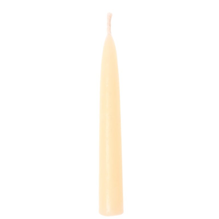 Creme Bienenwachs-Kerzen (100%) VE 12 Stk.
