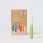 Festtags-Kerzen Dip-Dye Regenbogen 12 Stk.