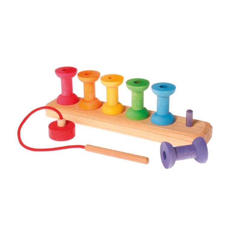 Fädelspiel kleine Holzspulen