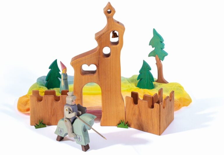 Ritter reitend blau