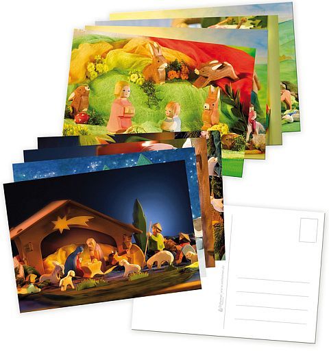 Postkarte (VE10) Hasen und Kinder