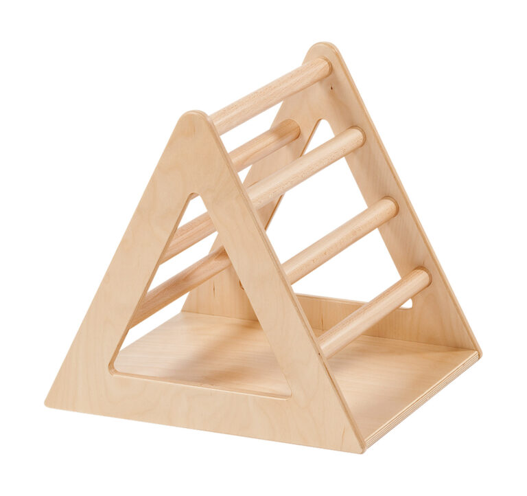 Sprossendreieck klein natur: Vielseitiges Klettergerät für Motorik und Bewegung
