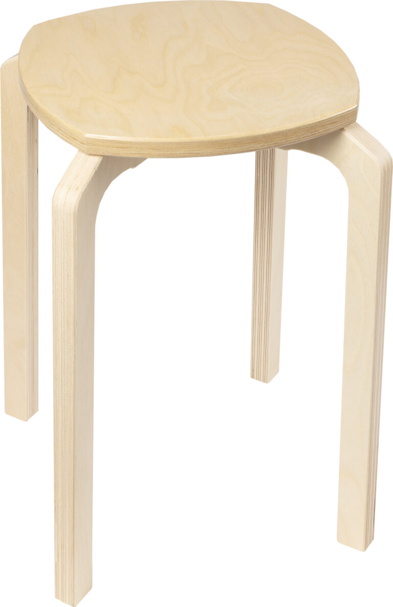 Stabiler Holz-Hocker für Kita und Kindergarten, 46 cm