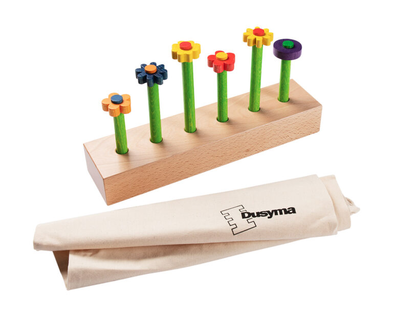Blumensteck Set aus Holz: Feinmotorik und Auge-Hand-Koordination