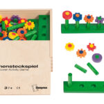 Blumensteckspiel: Feinmotorik, Farberkennung und logisches Denken