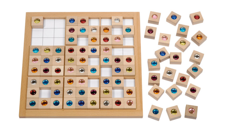 Juwelen-Sudoku 9x9: Logikspiel mit farbigen Juwelen