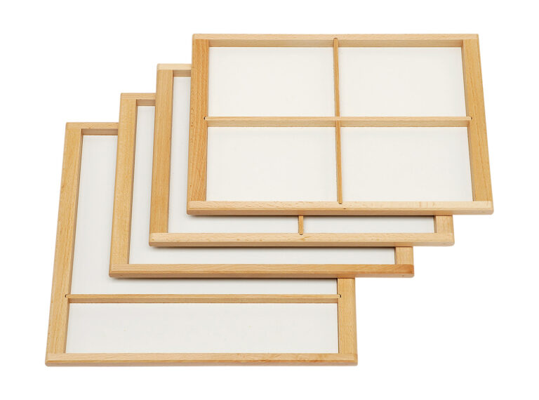 Sortier- und Spieltablett-Set aus Holz für vielseitige Lernaktivitäten