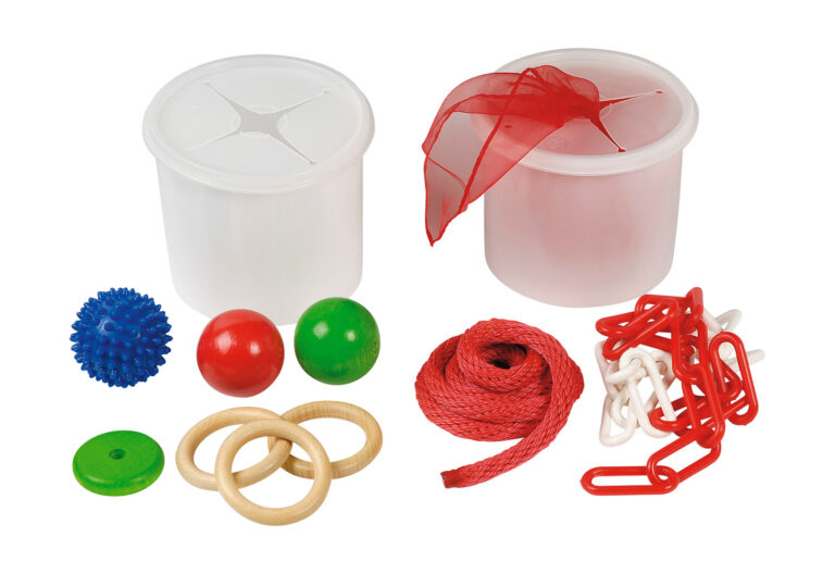 Steck-Dosen-Set mit Material zur Förderung der Feinmotorik