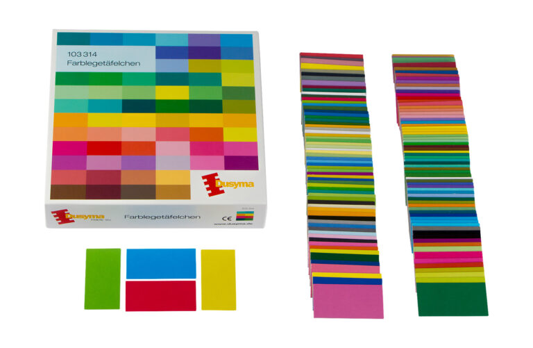 Farblegetäfelchen: Farben entdecken, benennen und ordnen