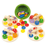 Zeiger-Steckspiel-Set: Förderung von Feinmotorik und Farbzuordnung