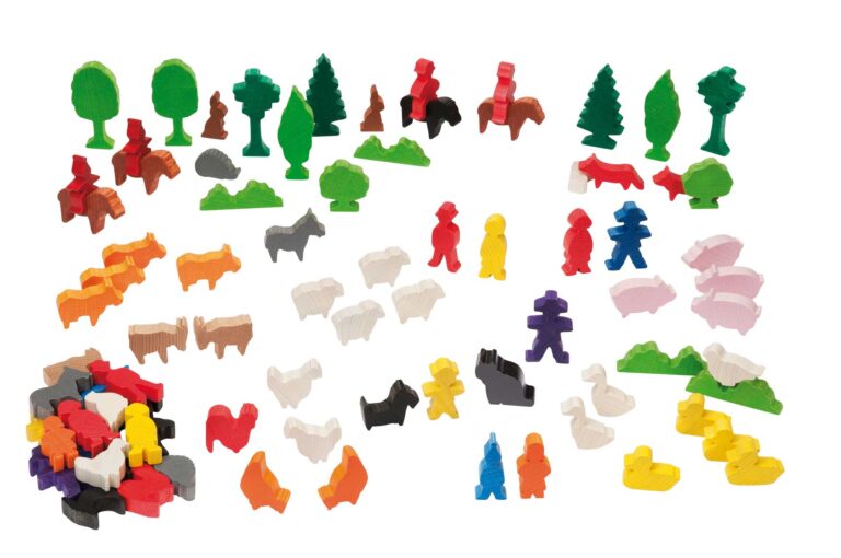 Heimische Tiere II – Figurenset aus Holz für Rollenspiele