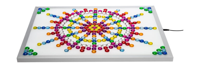 Muggelsteine transparent glitzernd: Kreativität, Feinmotorik und Mathematik