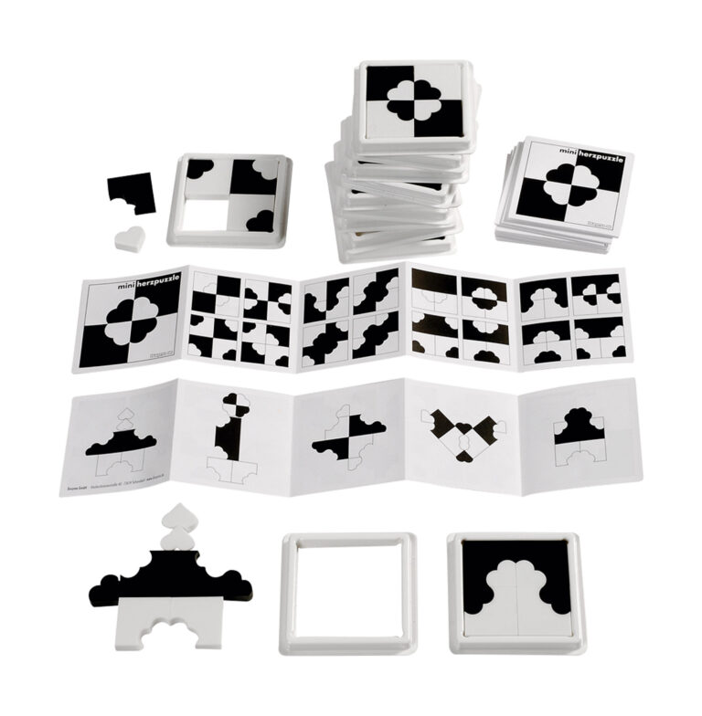 Herzpuzzle mini s/w: Feinmotorik und Kreativität im Kleinformat